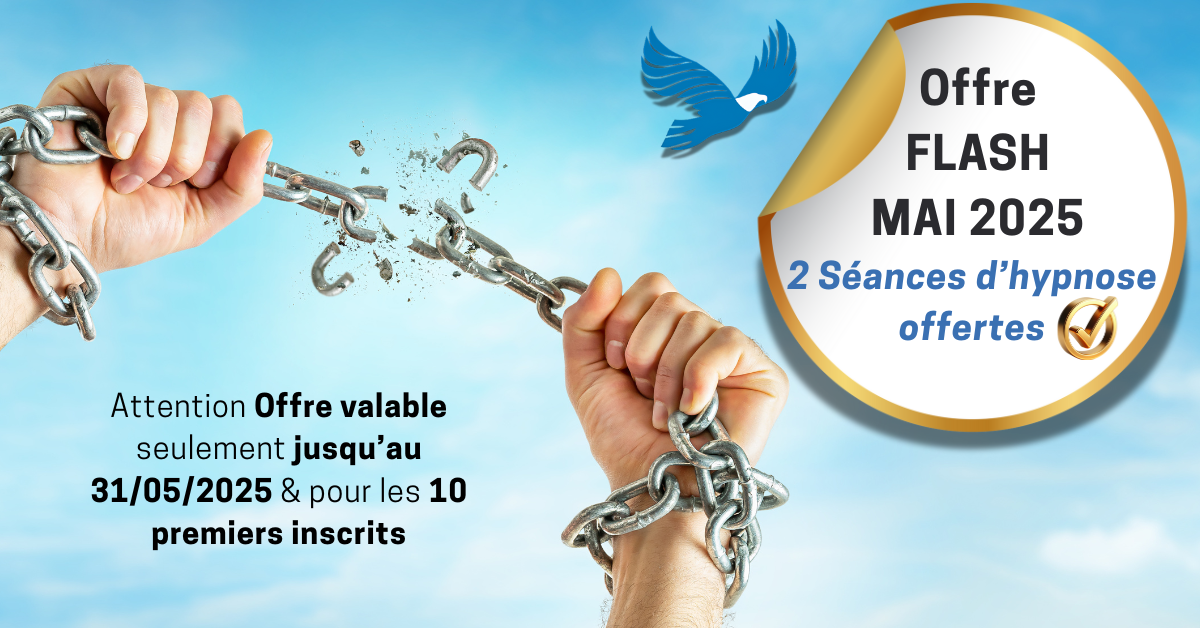 offre flash mai 2025 - séances hypnoses personnalisées offertes